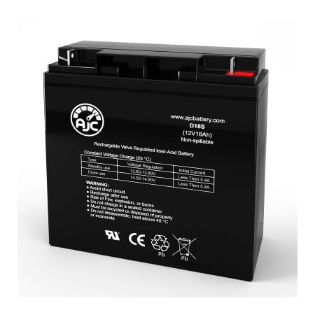 Battery Clerk AJC Country Clipper 2505KOJ Zetron Series Lawn and Garden Battery, 18ah, 12V AJC-D18S-I-0-180558